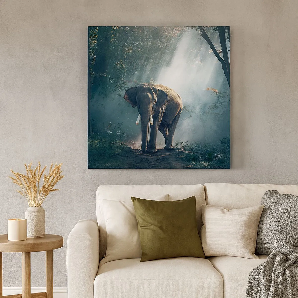 Schilderen op canvas - Een ontspannen wandeling - 30x30 cm