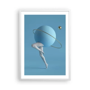 Poster in een witte lijst - En de planeten zijn gek geworden - 50x70 cm