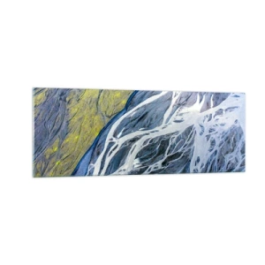 Schilderen op glas - Rotstekeningen van de natuur - 140x50 cm