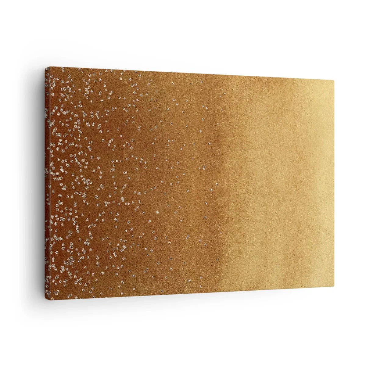 Schilderen op canvas - Een gouden gradiënt met subtiele glans en versieringen - 70x50cm - De geboorte van het licht - Moderne wanddecoratie voor woonkamer en slaapkamer ARTTOR