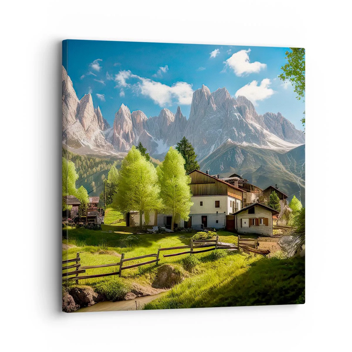 Schilderen op canvas - Alpine idylle - 30x30 cm