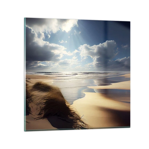 Schilderen op glas - Strand, wild strand - 30x30 cm