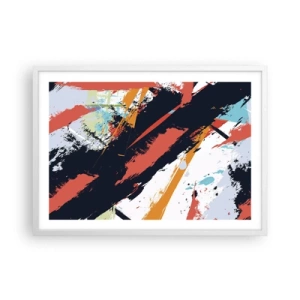 Poster in een witte lijst - Dynamische compositie - 70x50 cm