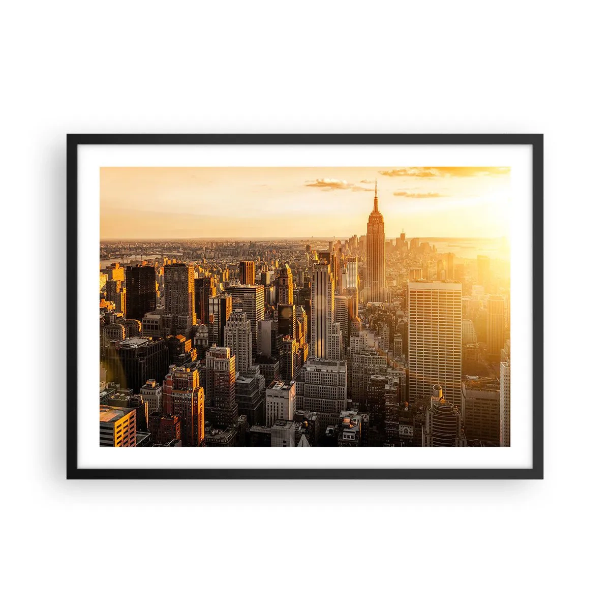 Poster in een zwarte lijst - Groeien in de zon - 70x50 cm
