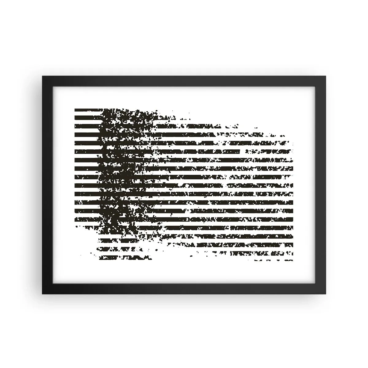 Poster in een zwarte lijst - Ritme en ruis - 40x30 cm