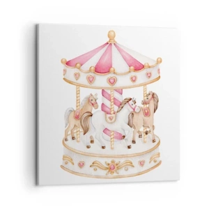 Schilderen op canvas - De zoete kinderwereld - 50x50 cm