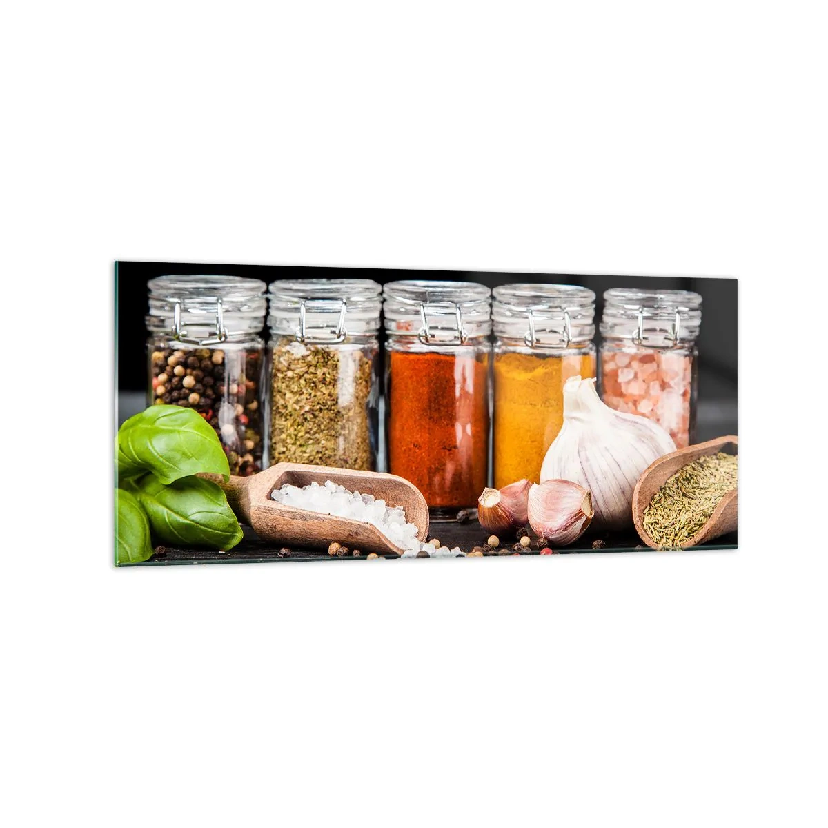 Schilderen op glas - Zodat het leven smaak heeft - 120x50 cm