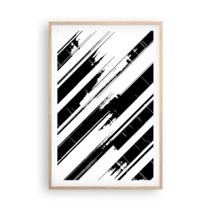 Een poster in een licht eiken lijst - Een intense en dynamische compositie - 61x91 cm