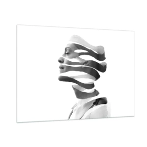 Schilderen op glas - Surrealistisch portret - 100x70 cm