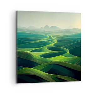 Schilderen op canvas - In de groene dalen - 50x50 cm