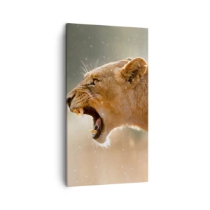Schilderen op canvas - Probeer niet te luisteren - 45x80 cm