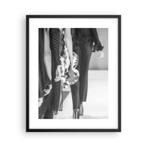 Poster in een zwarte lijst - Een stijlvolle optocht - 40x50 cm