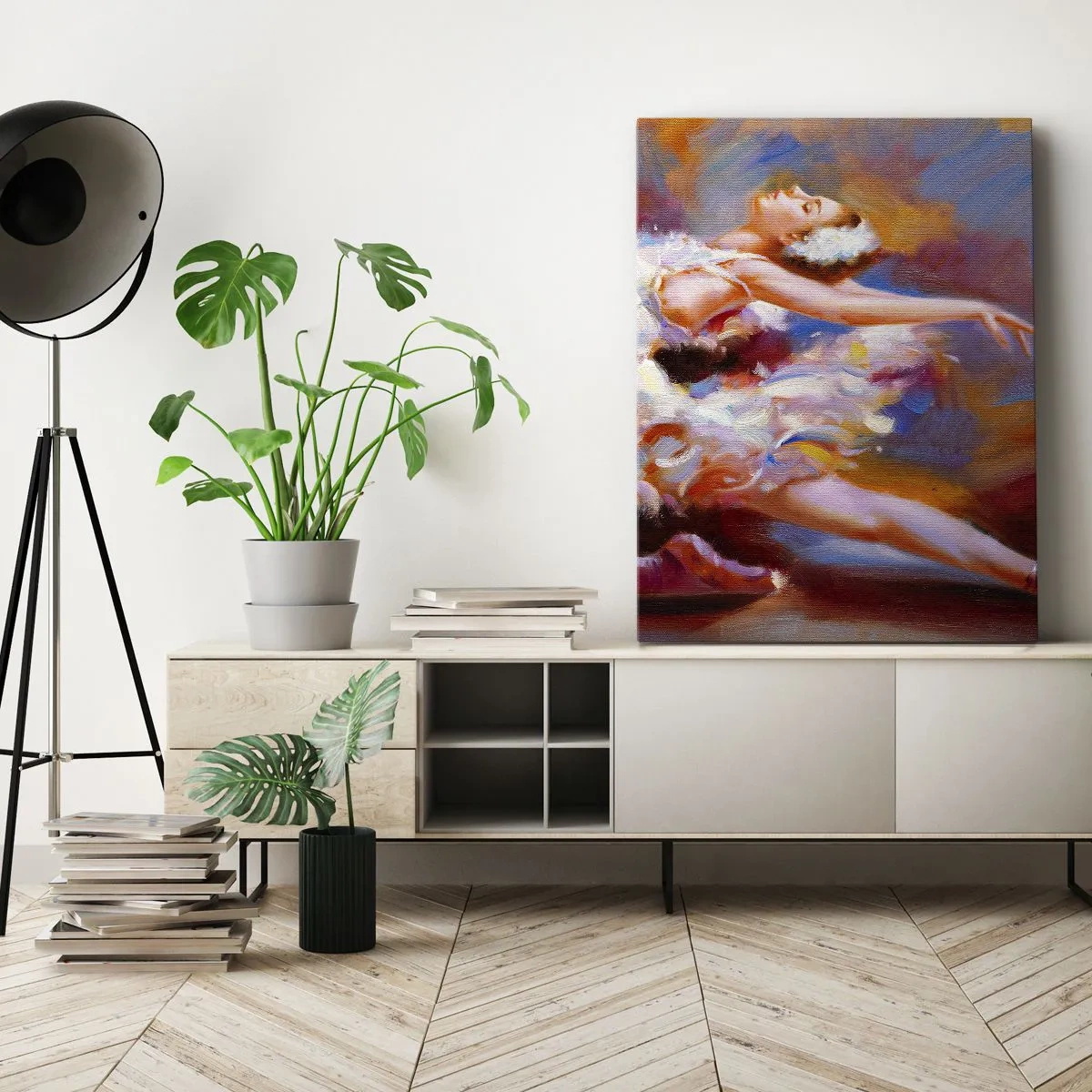 Schilderen op canvas - Zwaan gratie - 50x70 cm