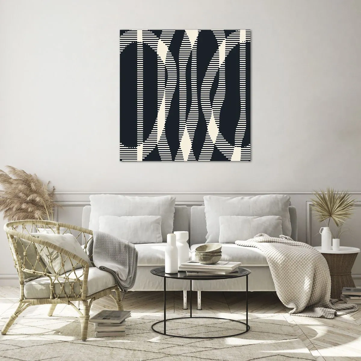 Schilderen op glas - Een poging om de duisternis te doorbreken - 50x50 cm