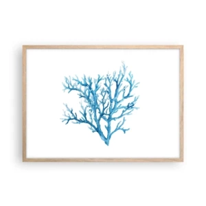 Een poster in een licht eiken lijst - Nautische filigraan - 70x50 cm