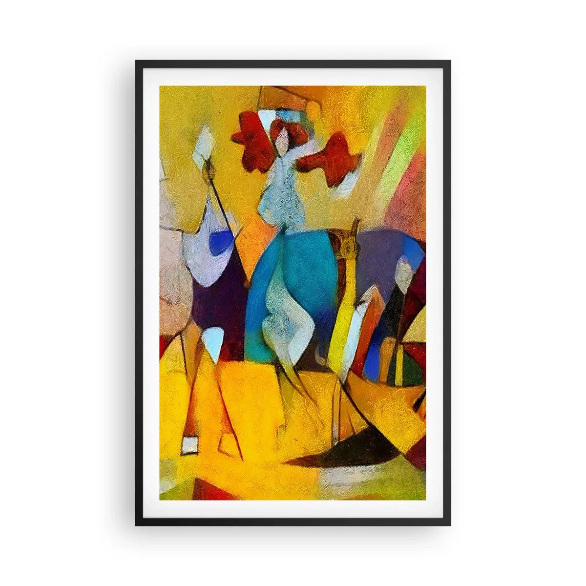 Poster in een zwarte lijst - Zon - leven - vreugde - 61x91 cm