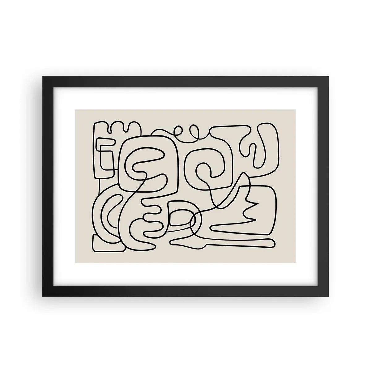 Poster in een zwarte lijst - Volg het pad - 40x30 cm