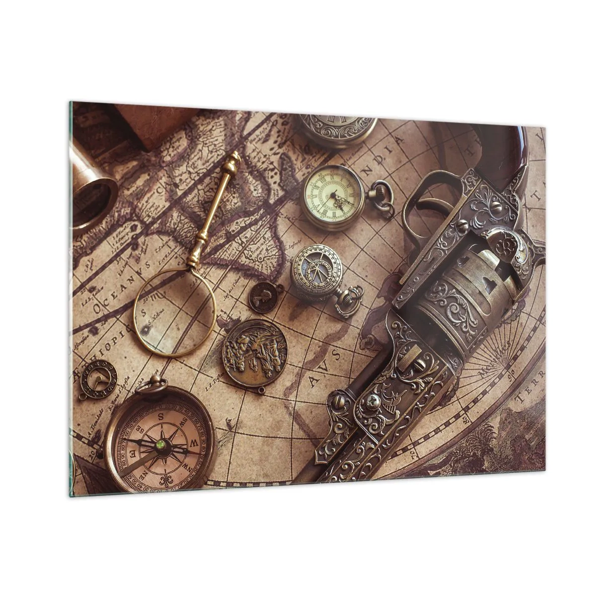 Schilderen op glas - Avontuur roept - 100x70 cm