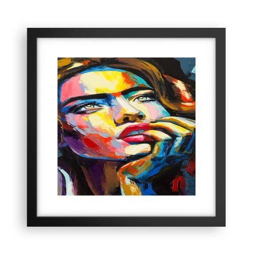 Poster in een zwarte lijst - Dromen vliegen in de lucht als vogels - 30x30 cm