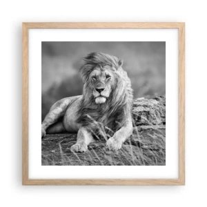 Een poster in een licht eiken lijst - Koninklijke siësta - 40x40 cm