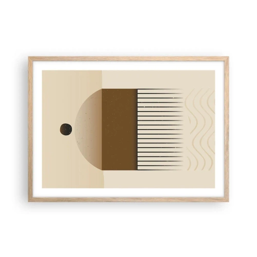 Een poster in een licht eiken lijst - verschillende staten - 70x50 cm