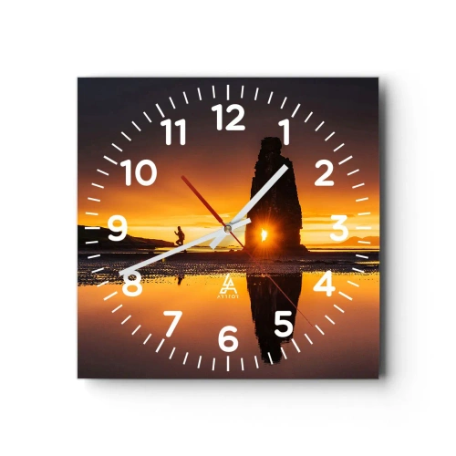 Wandklok - Klok - Alleen jij en de natuur - 40x40 cm