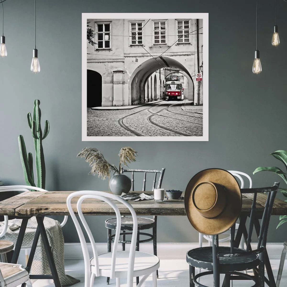 Poster - Door het doolhof van de stad - 50x50 cm