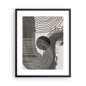 Poster in een zwarte lijst - Het ovaal wint - 40x50 cm