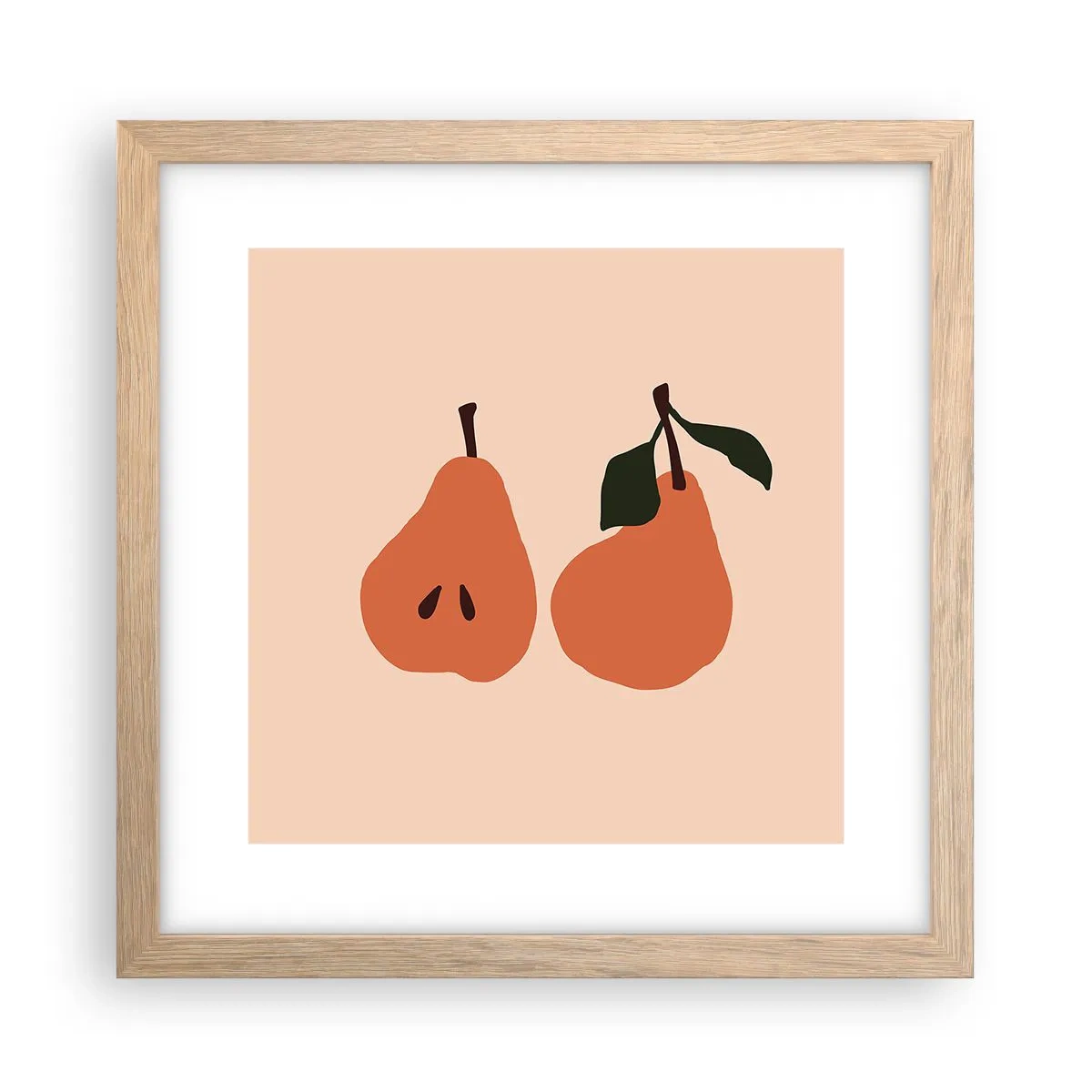 Een poster in een licht eiken lijst - Zoetheid zelf - 30x30 cm