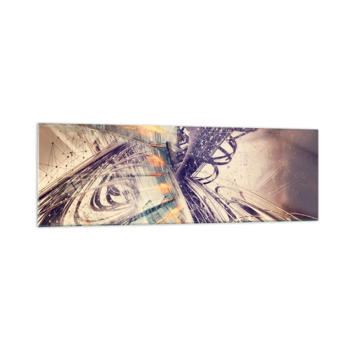 Schilderen op glas - In grote haast - 160x50 cm