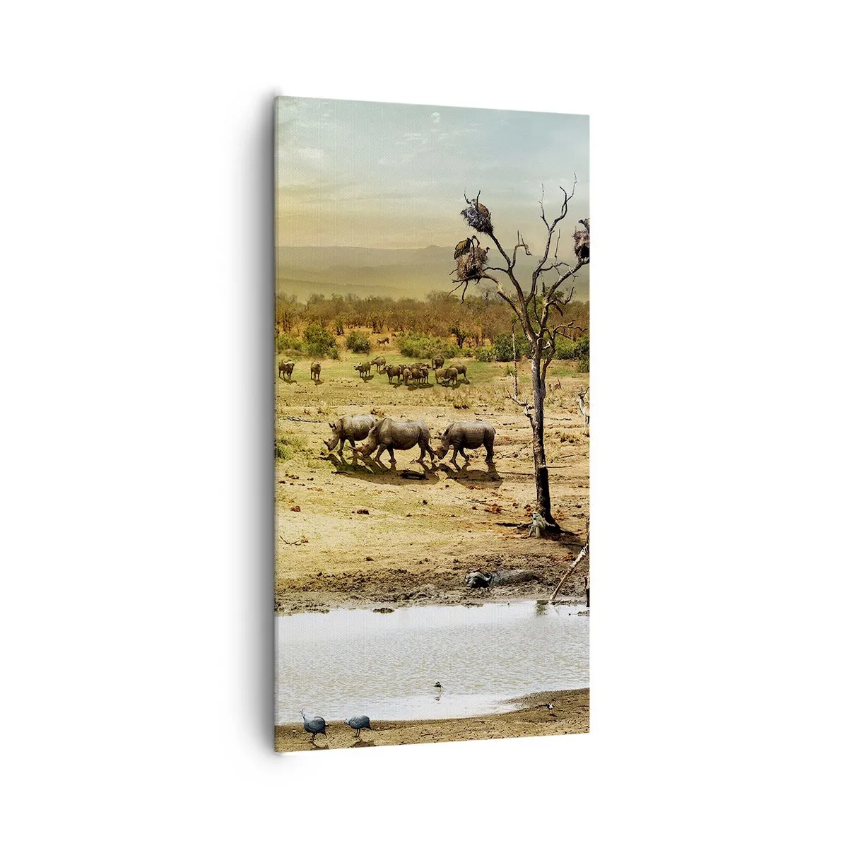Schilderen op canvas - "Er stroomde een rivier uit Eden …" - 65x120 cm