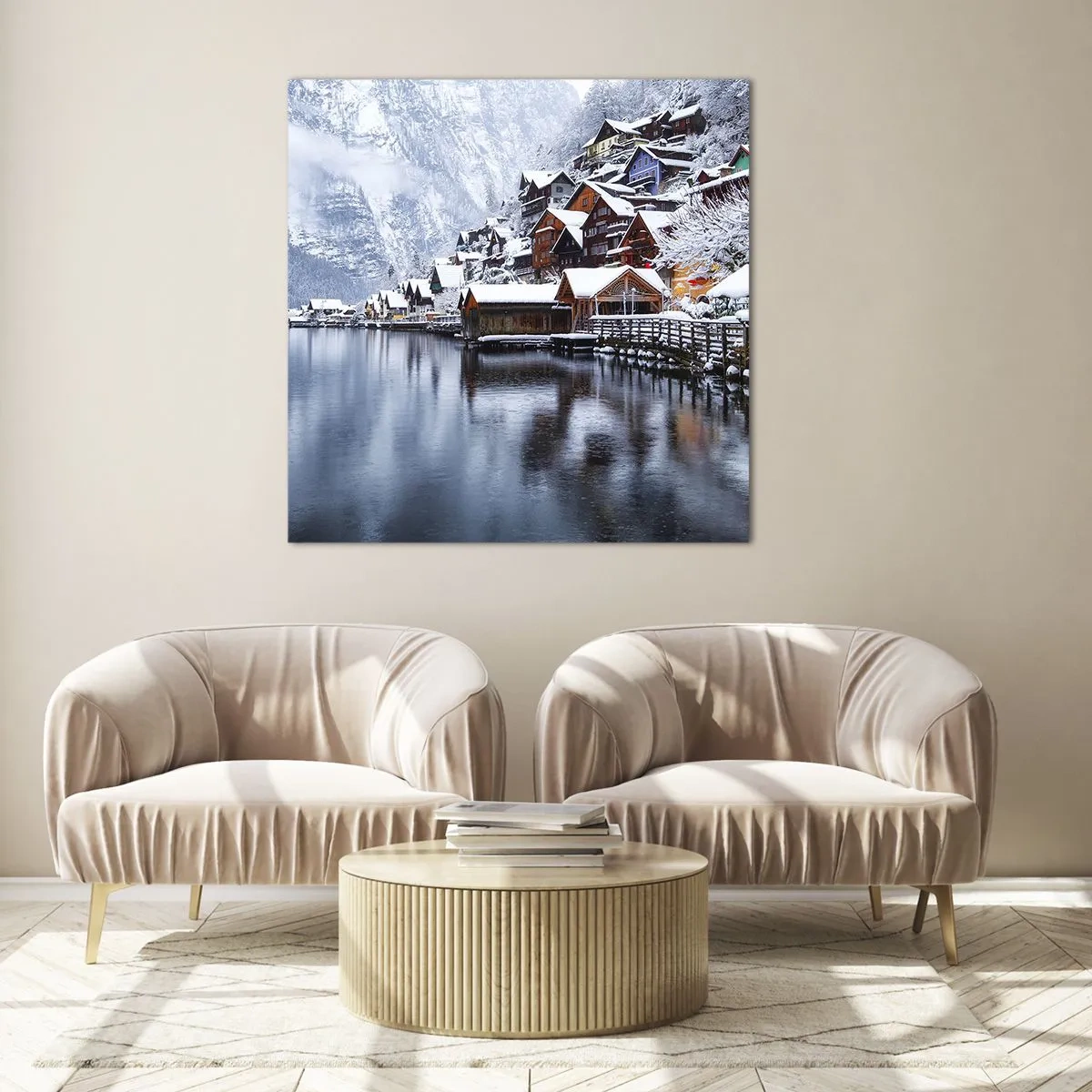 Schilderen op glas - In winterdecoratie - 40x40 cm