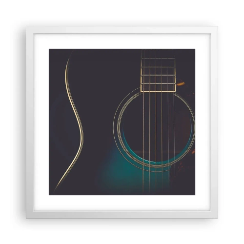 Poster in een witte lijst - Nog even voordat het klinkt - 40x40 cm