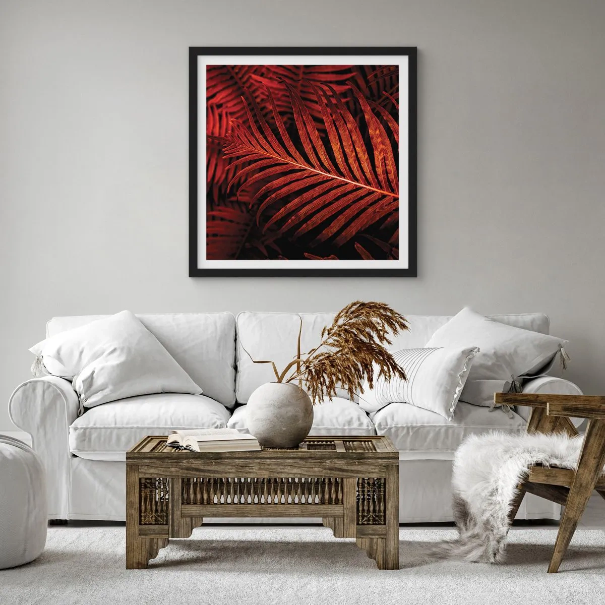 Poster in een zwarte lijst - De hitte van het leven - 60x60 cm