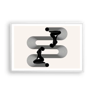 Poster in een witte lijst - Sensuele symmetrie - 91x61 cm