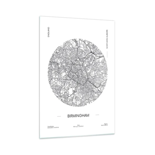 Schilderen op glas - Anatomie van Birmingham - 70x100 cm