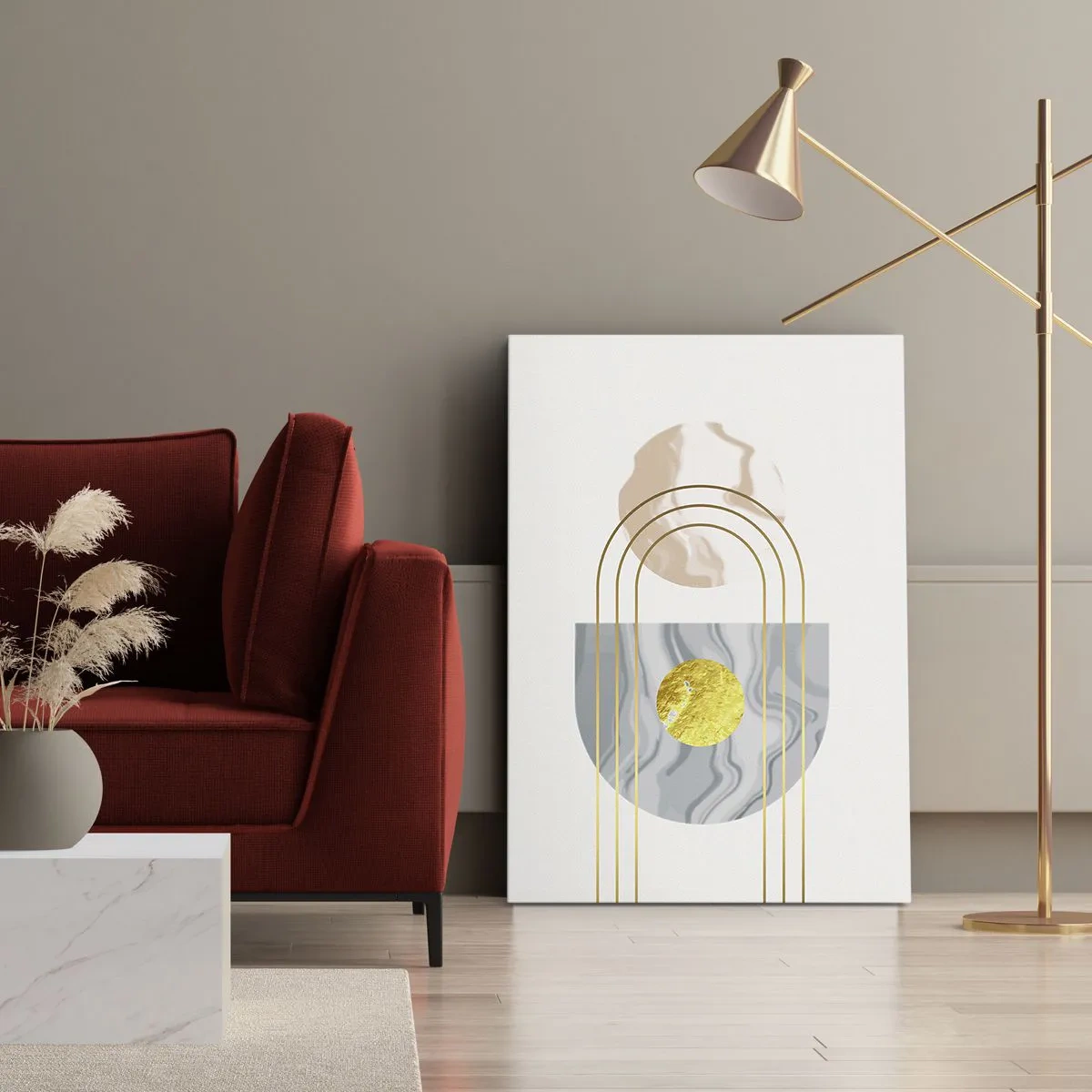 Schilderen op canvas - Helderheid en schittering - 65x120 cm