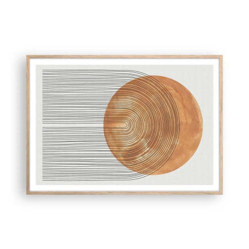 Een poster in een licht eiken lijst - Zonnige compositie - 100x70 cm
