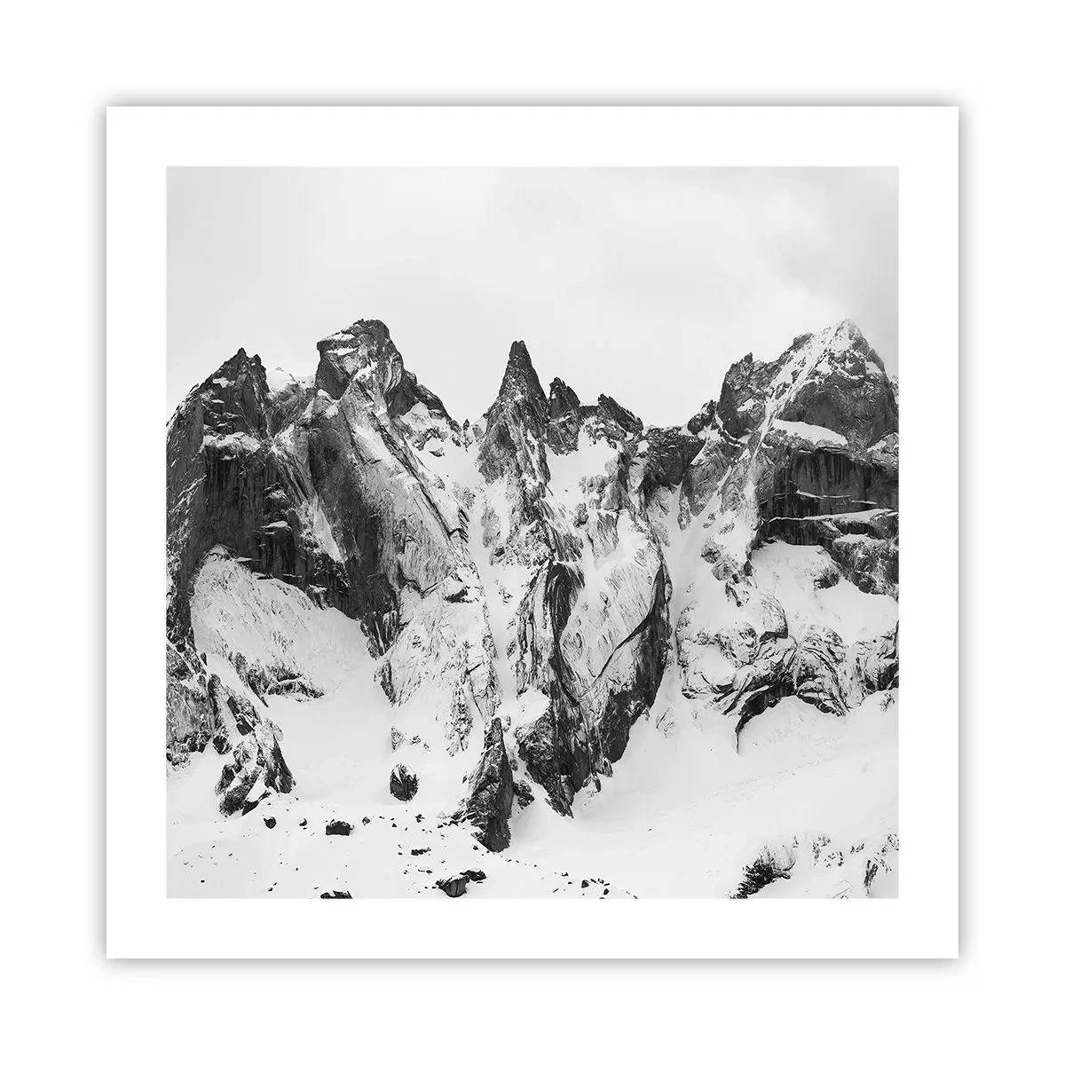 Poster - Granieten gevaarlijke nok - 50x50 cm