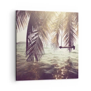 Schilderen op canvas - Je kunt naar believen in de wolken slingeren - 60x60 cm