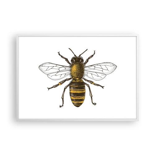 Poster in een witte lijst - Mooi en goed - 100x70 cm