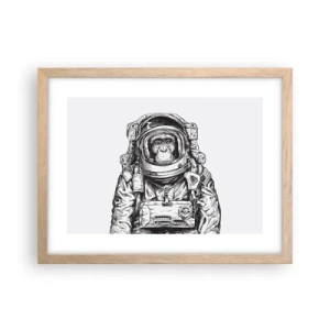 Een poster in een licht eiken lijst - Alternatieve evolutie - 40x30 cm