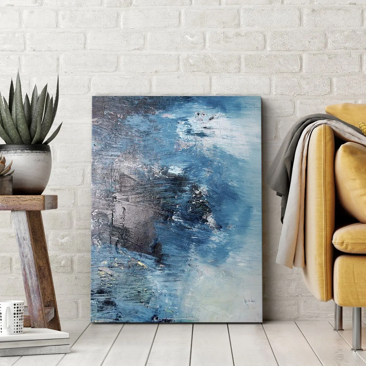 Schilderen op canvas - Rhapsody in Blauw - 70x100 cm