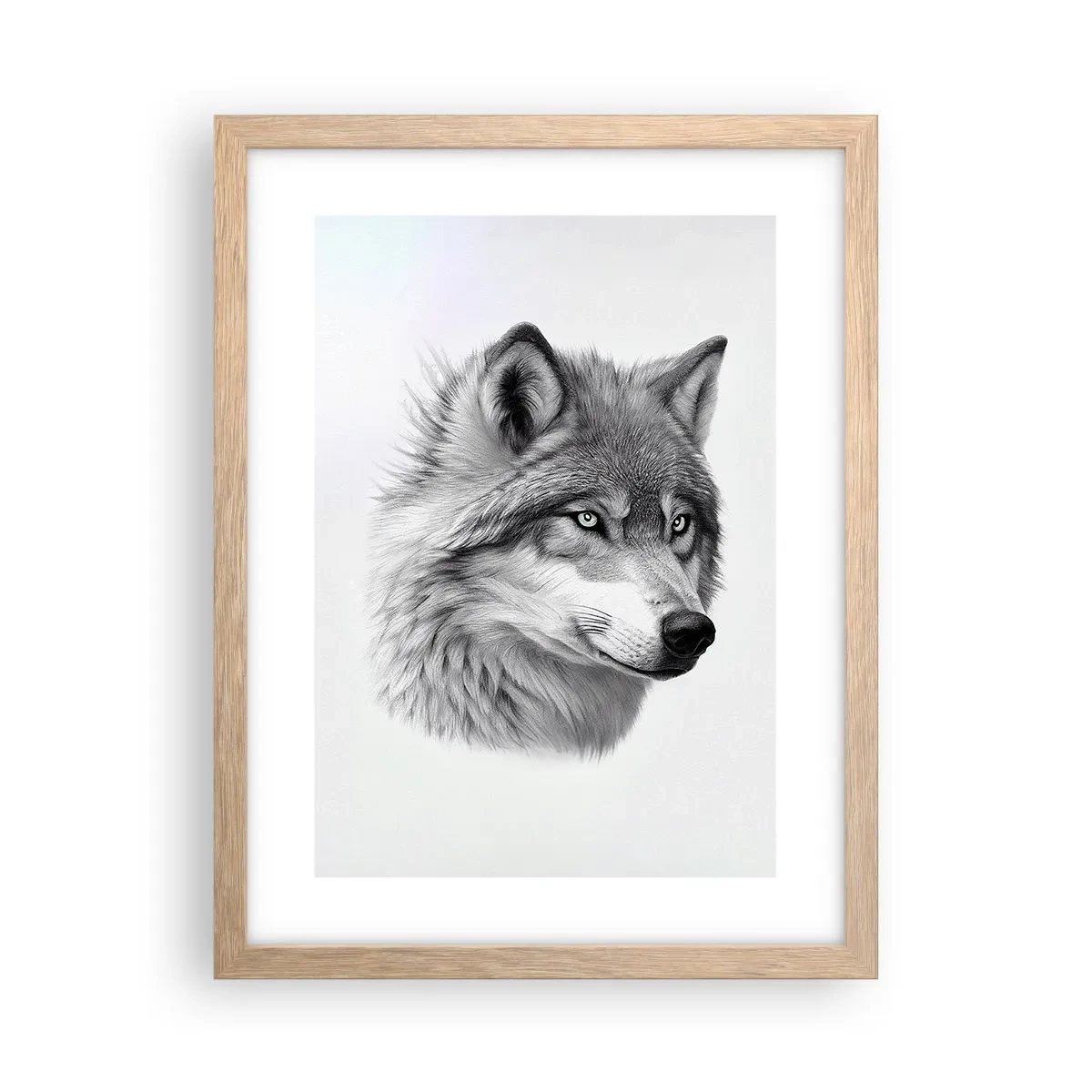 Een poster in een licht eiken lijst - Alfa – zonder twijfel - 30x40 cm