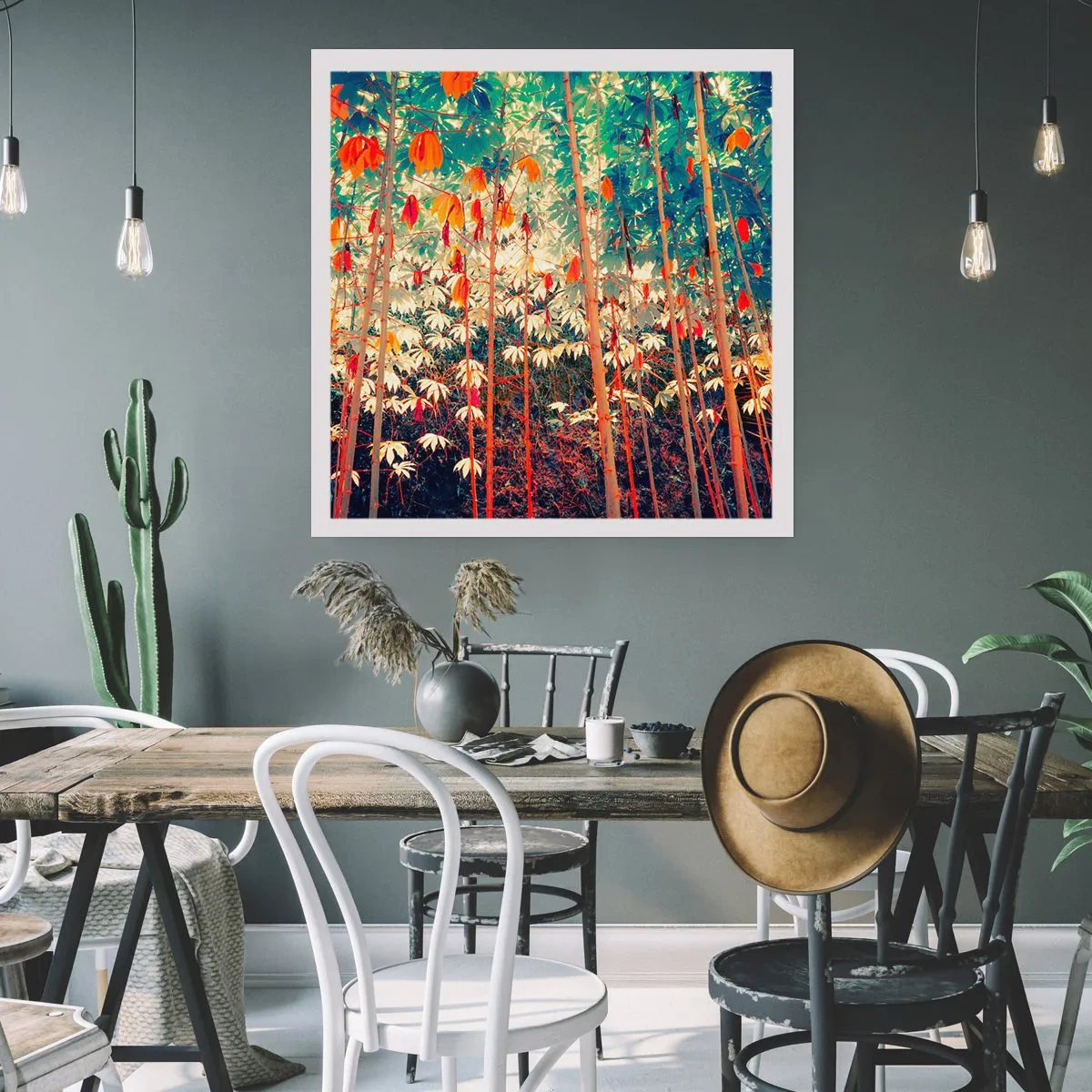 Poster - Het geheime leven van de bladeren - 40x40 cm