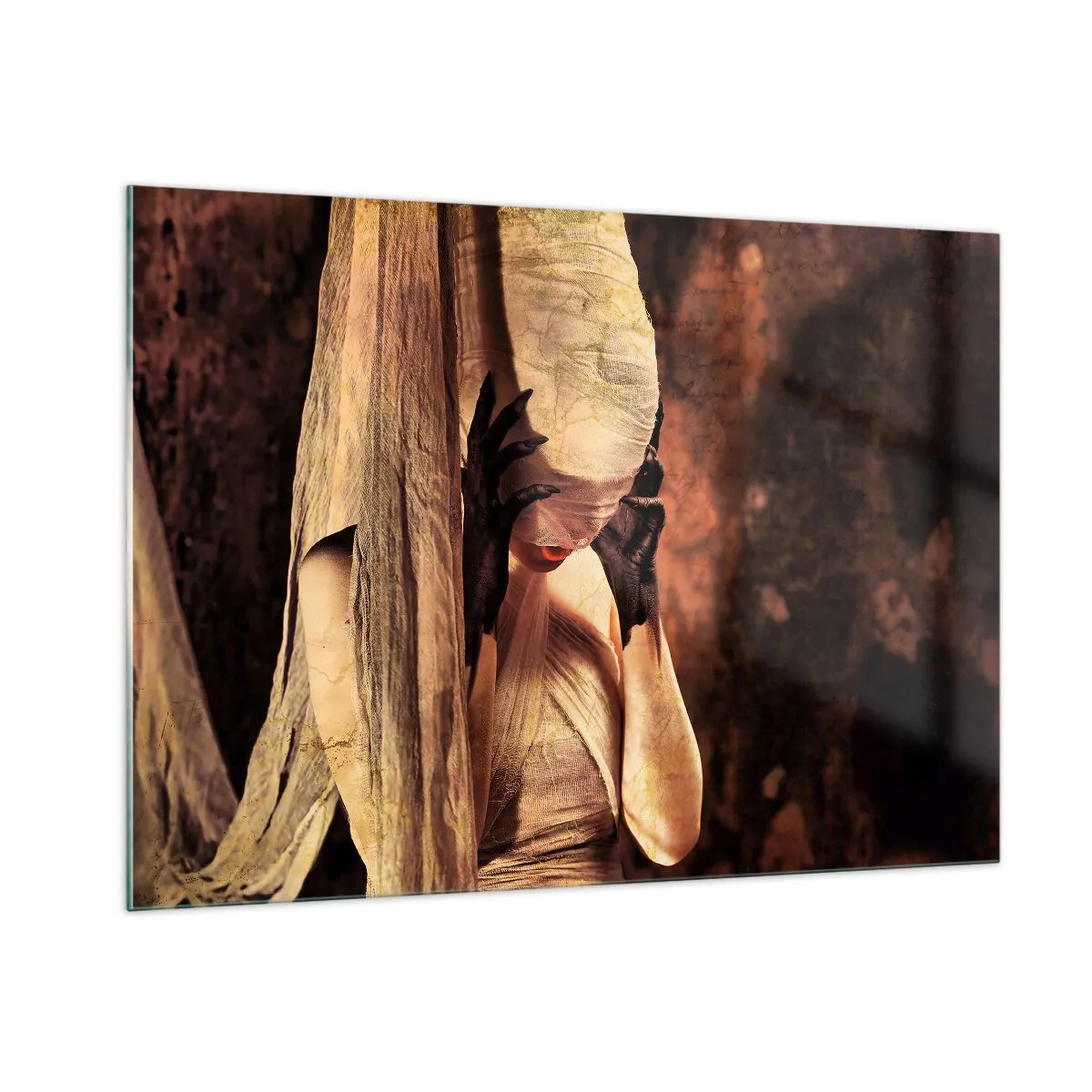 Schilderen op glas - Tussen goed en kwaad - 100x70 cm