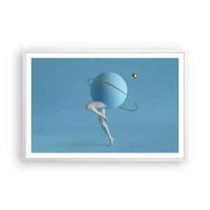 Poster in een witte lijst - En de planeten zijn gek geworden - 91x61 cm