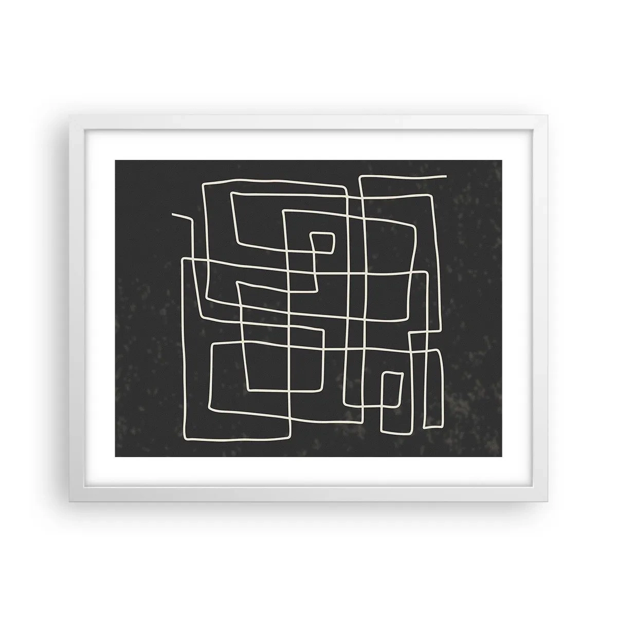 Poster in een witte lijst - Niet zo eenvoudig - 50x40 cm