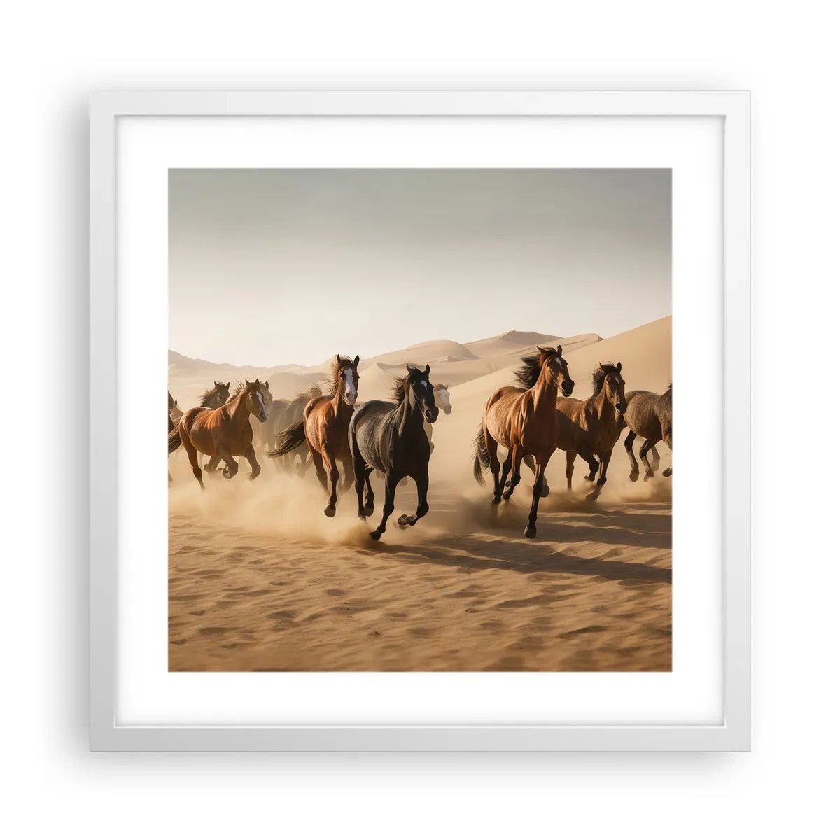 Poster in een witte lijst - Vrij als de wind - 40x40 cm