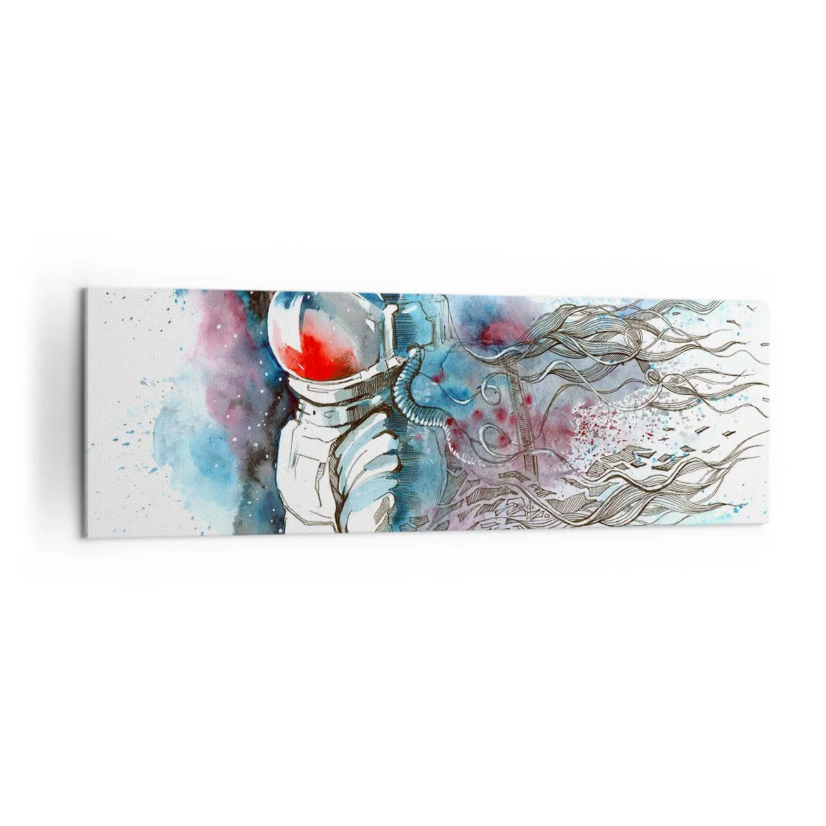 Schilderen op canvas - Alleen met de kosmos - 160x50 cm